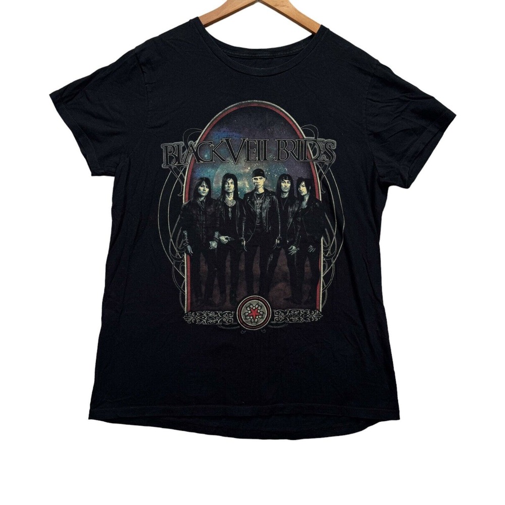 Black Veil Brides T Shirt Black Graphic Metal Rock Band Heavy Core Womens Tee XL